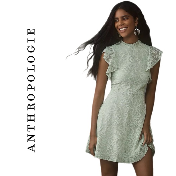 Anthropologie Dresses & Skirts - Anthropologie Maeve Sleeveless Mock-Neck Mini Dress L